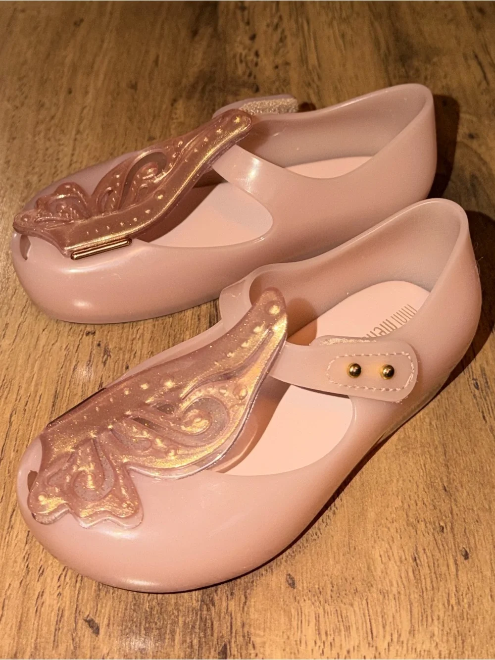 Mini Melissa White Girls' Jelly Mary Jane Sandals with Bow